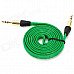 MM-35 3.5mm Male to Male Audio Connection Nylon Cable - Green + Golden + Black (1m) MM-35 3.5mm Male to Male Audio Connection Nylon Cable - Green + Golden + Black (1m)