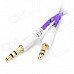 3.5mm Male to Male Audio Connection Nylon Cable - Purple + Black + White (1m) 3.5mm Male to Male Audio Connection Nylon Cable - Purple + Black + White (1m)