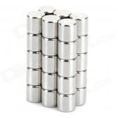 5 x 5mm Cylindrical NdFeB Magnet - Silver (30 PCS)