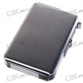 Automatic Ejection Metal Cigarette Case with Windproof Butane Jet Torch Lighter (Holds 10)
