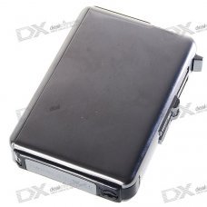 Automatic Ejection Metal Cigarette Case with Windproof Butane Jet Torch Lighter (Holds 10)