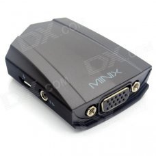 MINIX NEO V1 HDMI Female to VGA Female Adapter w/ 3.5mm Audio - Black MINIX NEO V1 HDMI Female to VGA Female Adapter w/ 3.5mm Audio - Black