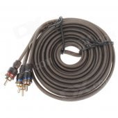 Yiyelang YH-128 Car Speaker / Audio Male to Male Pure Copper Cable - Grey (500cm)