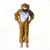 Kids Tiger Polyester Costume for Halloween - Yellow