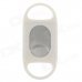 Single Blade Plastic + Stainless Steel Cigar Cutter Knife - White + Silver Single Blade Plastic + Stainless Steel Cigar Cutter Knife - White + Silver