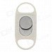 Single Blade Plastic + Stainless Steel Cigar Cutter Knife - White + Silver Single Blade Plastic + Stainless Steel Cigar Cutter Knife - White + Silver