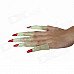 Tianxi Glow-in-the-Dark Witch Artificial Nail Covers for Halloween - Red (10 PCS)