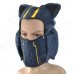 Cosplay Kennen Plush Half Mask Hat - Deep Blue