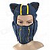 Cosplay Kennen Plush Half Mask Hat - Deep Blue