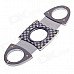 Dual-Blade Stainless Steel Pull Grid Type Cigar Cutter Knife - Golden + Grey + Silver Dual-Blade Stainless Steel Pull Grid Type Cigar Cutter Knife - Golden + Grey + Silver