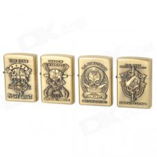 LiTian 01A Stylish Skull Pattern Zinc Alloy Kerosene Gas Lighters Set - Bronze (4 PCS) LiTian 01A Stylish Skull Pattern Zinc Alloy Kerosene Gas Lighters Set - Bronze (4 PCS)