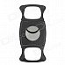 Portable Plastic + Stainless Steel Cigar Cutter Knife - Black + Silver Portable Plastic + Stainless Steel Cigar Cutter Knife - Black + Silver