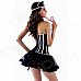 Slim Fit Nurse Costumes for Halloween - Black (Size-L) Slim Fit Nurse Costumes for Halloween - Black (Size-L)