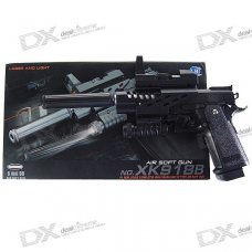 6mm Pistol Spring-load BB Gun Toy with Laser Sight and Flashlight 6mm Pistol Spring-load BB Gun Toy with Laser Sight and Flashlight