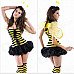 Bee Style Outfit Costumes for Halloween - Yellow + Black (Free Size) Bee Style Outfit Costumes for Halloween - Yellow + Black (Free Size)