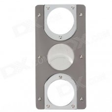 Dual Blades Stainless Steel Pull Type Pocket Cigar Cutter Knife - Silver + Grey Dual Blades Stainless Steel Pull Type Pocket Cigar Cutter Knife - Silver + Grey