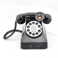 Retro Telephone Design ABS Coin Bank - Black