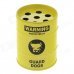 Creative Oil Drum Shaped Guard Dog Stainless Steel Ashtray / Pen Holder - Yellow + Black