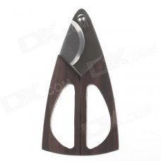 High Quality Ebony Sharp Stainless Steel Cigar Cutter - Deep Brown + Silver High Quality Ebony Sharp Stainless Steel Cigar Cutter - Deep Brown + Silver