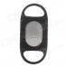 Sigle Blade Plastic + Stainless Steel Cigar Cutter Knife - Black + Silver Sigle Blade Plastic + Stainless Steel Cigar Cutter Knife - Black + Silver