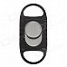 Sigle Blade Plastic + Stainless Steel Cigar Cutter Knife - Black + Silver Sigle Blade Plastic + Stainless Steel Cigar Cutter Knife - Black + Silver
