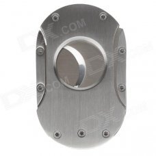5202 High Quanlity Double Blades Sharp Stainless Steel Cigar Cutter - Silver 5202 High Quanlity Double Blades Sharp Stainless Steel Cigar Cutter - Silver