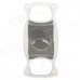 1526 High Quality Double Blades Sharp Stainless Steel Cigar Cutter - Silver + Transparent