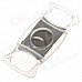 1526 High Quality Double Blades Sharp Stainless Steel Cigar Cutter - Silver + Transparent