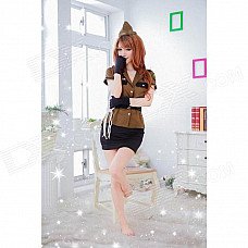 Policewomen Officer Character Play Women's Costumes - Army Green (Free Size) Policewomen Officer Character Play Women's Costumes - Army Green (Free Size)