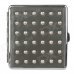 PU Leather + Stainless Steel Double-sided Rivet Cigarette Case - Gray + Silver (Holds 20 PCS)