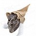 Halloween Brown-face Witch Mask with A Hat - White + Black + Brown
