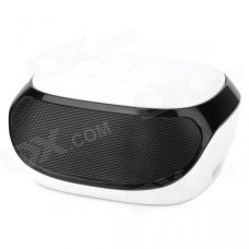 AJ-81 Wireless Bluetooth V2.1 MP3 Speaker w/ TF / FM / Micro USB for Iphone + More - Black + White AJ-81 Wireless Bluetooth V2.1 MP3 Speaker w/ TF / FM / Micro USB for Iphone + More - Black + White