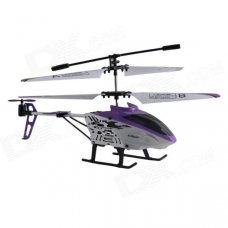 A15 3.5-CH IR Remote Control Helicopter - White + Purple A15 3.5-CH IR Remote Control Helicopter - White + Purple