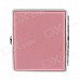 775-4 Butterfly Pattern Portable PU Leather + Aluminium Alloy Cigarette Case - Pink + Blue