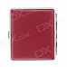 775-4 Fashion Rose Pattern Portable PU Leather + Aluminium Alloy Cigarette Case - Red + White