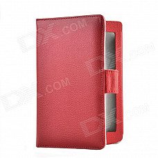 Handheld Style Protective PU Case for Sony T2 E-Book - Red