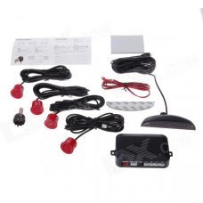 XY-5202 4-Sensor 3.5" LCD Car Ultrasonic Backup / Parking Sensor System - Black + Red XY-5202 4-Sensor 3.5" LCD Car Ultrasonic Backup / Parking Sensor System - Black + Red
