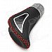 Sylish Leather + Aluminum Alloy Car Shift Gear Knob - Black + Silver + Red Sylish Leather + Aluminum Alloy Car Shift Gear Knob - Black + Silver + Red
