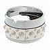 Cool Rivet Rotary Style Top Aluminium Alloy+ PU Ashtray - Silver + White Cool Rivet Rotary Style Top Aluminium Alloy+ PU Ashtray - Silver + White