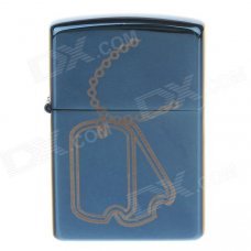 JIANTAI Grinding Wheel Style Zinc Alloy Cigarette Cotton Oil Lighter - Blue