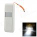 NST-A30 Rechargeable Electronic Cigarette Lighter w/ White LED Light - White