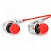 B10 In-Ear Earphone - Red + Silver (3.5mm Plug)