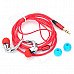 B10 In-Ear Earphone - Red + Silver (3.5mm Plug)