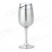Creative Red Wine Glass Style Zinc Alloy + Plastic Butane Gas Lighter - Silver Creative Red Wine Glass Style Zinc Alloy + Plastic Butane Gas Lighter - Silver