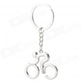 Bicycle Man Style Zinc Alloy Keychain - Silver