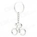 Bicycle Man Style Zinc Alloy Keychain - Silver