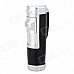 FS633 Windproof Outdoor Dual-Flame Butane Gas Jet Lighter - Silver + Black