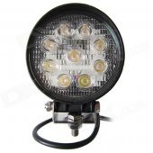 LML-0627B 27W 6000K 1890lm 9-LED White Light Ultrathin LED Offroad Spot Beam Lamp - Black (DC10-30V)