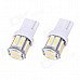T10 5W 400lm 10 x SMD 7020 LED White Light Car Steering / Signal / Corner Lamp - (DC 12V / 2 PCS) T10 5W 400lm 10 x SMD 7020 LED White Light Car Steering / Signal / Corner Lamp - (DC 12V / 2 PCS)