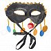 G-3321 Fashionable Plastic + Cloth Mask for Halloween / Costume Party - Golden + Blue